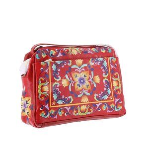 Anuschka Hand-Painted Leather Organizer Satchel